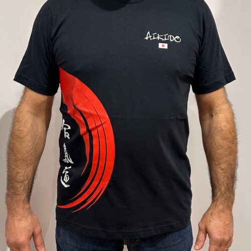 Camiseta Temática Aikido Preta - INSBRAI